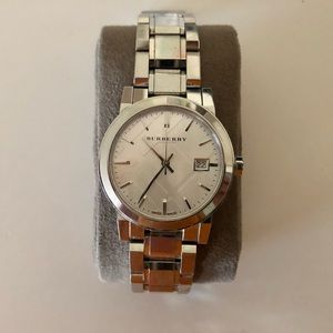 Burberry Womens Stainless Steel Silver Watch BU9100 - Very Good Used Condition
